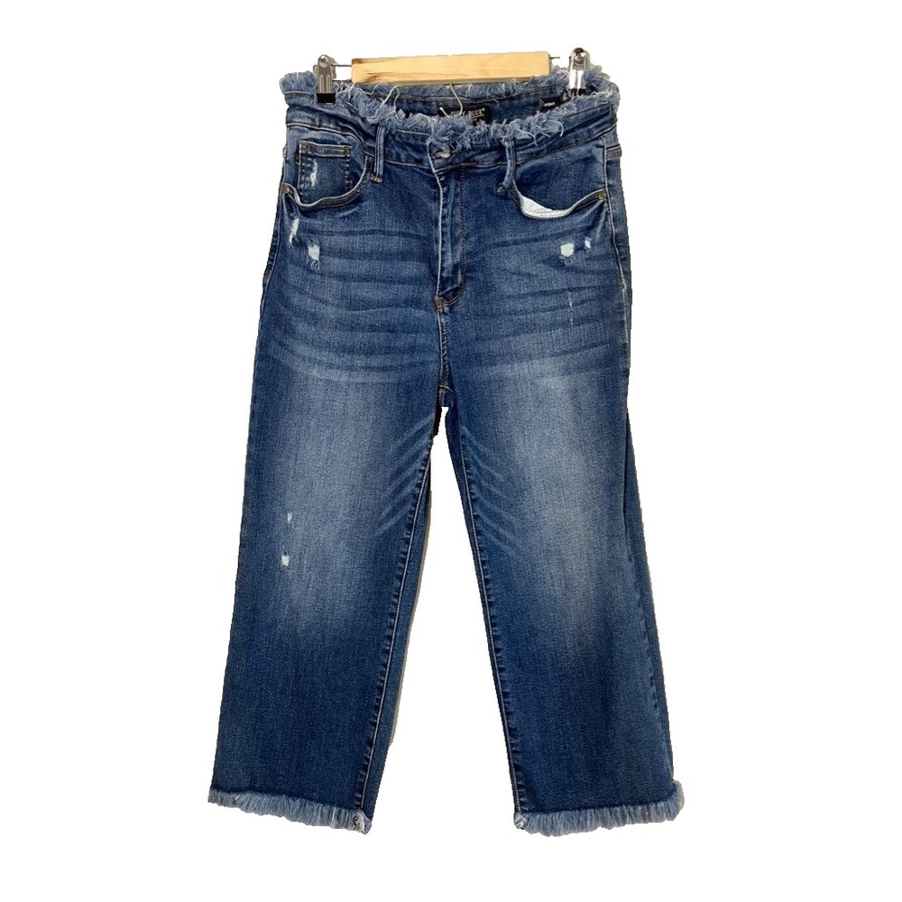 Judy Blue Denim Straight Leg Jeans 13 Boho Western Fringe Classic Concert